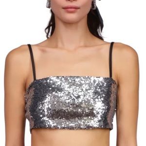 HVN Tender Loving Care Silver Sequin Party Top Size 10 Real Real purchase